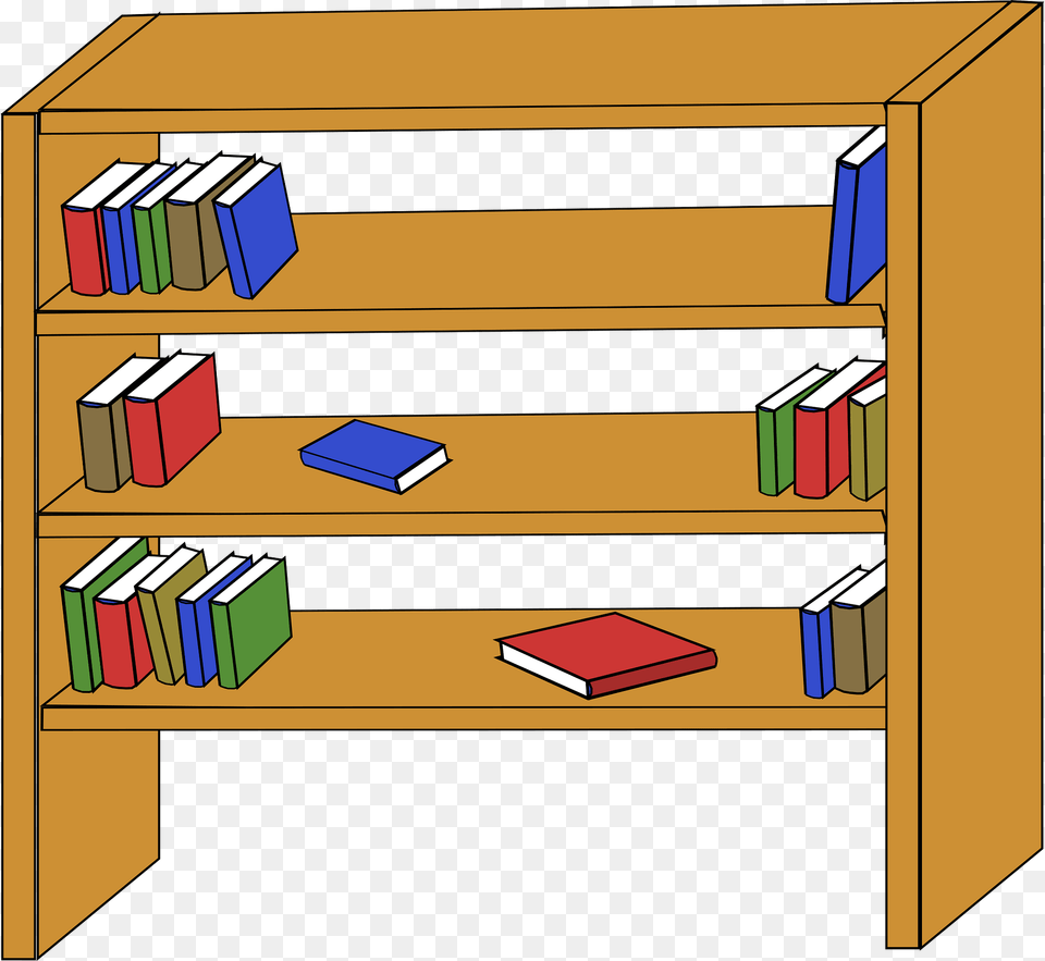 Bookshelf Clipart, Furniture, Bookcase, Shelf, Book Free Transparent Png