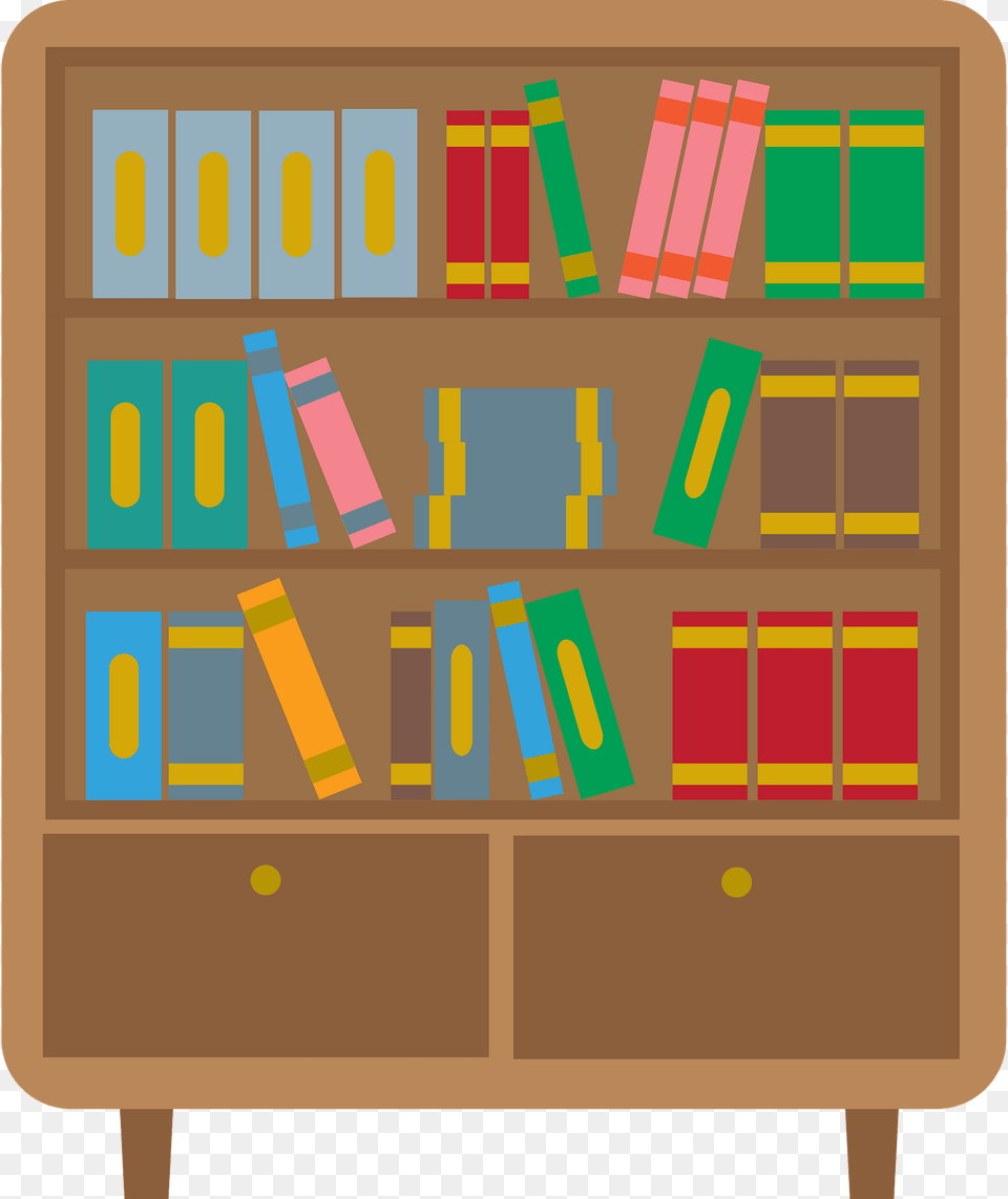 Bookshelf Clipart, Furniture, Bookcase, Book, Indoors Png