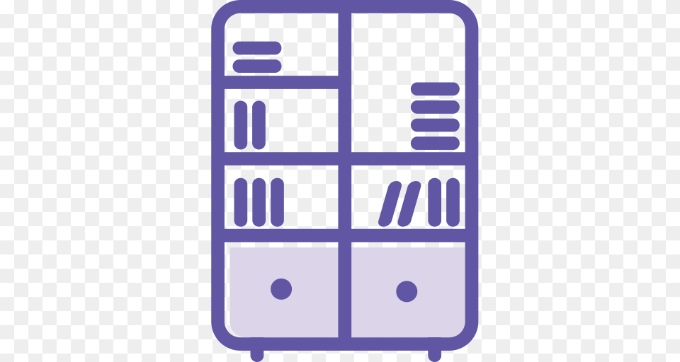 Bookshelf Decerate Furniture Icon With And Vector Format, Electronics, Mobile Phone, Phone, Bookcase Free Png Download