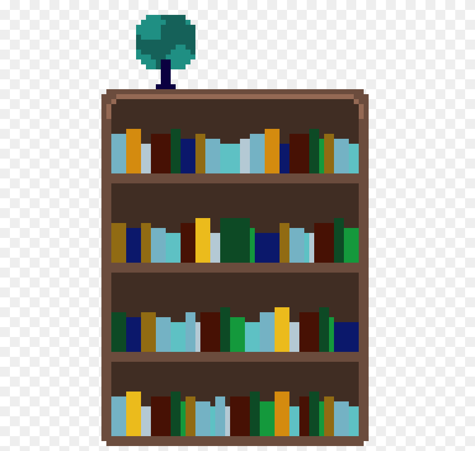 Bookshelf Pixel Art Maker, Shelf, Furniture, Bookcase, Book Png Image
