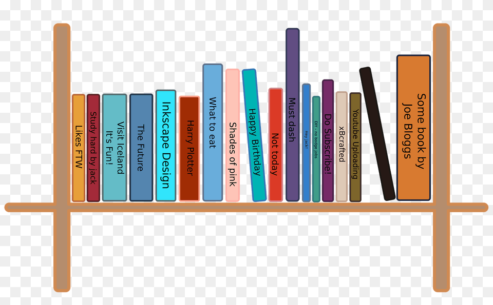 Bookshelf With Books Clipart, Furniture, Shelf, Bookcase, Book Free Png Download