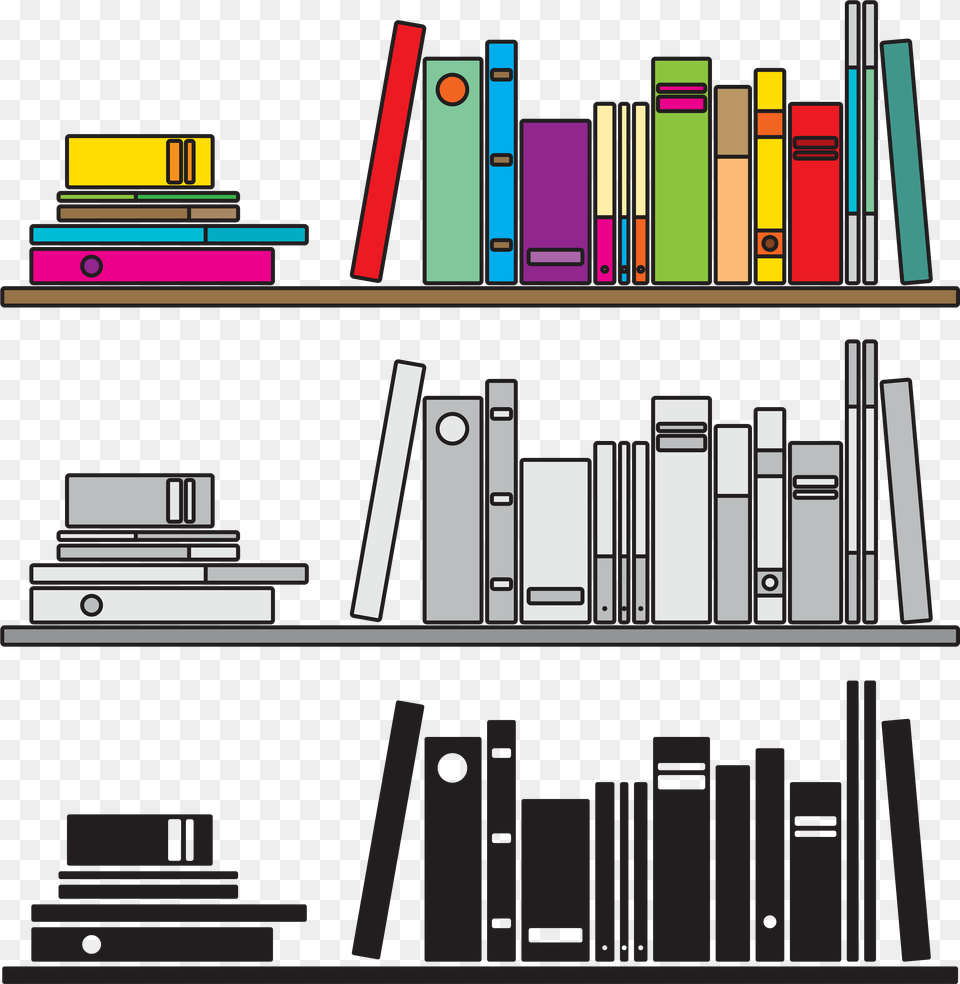 Bookshelves Clipart Books On Shelf Vector, Furniture, Book, Bookcase, Publication Png Image