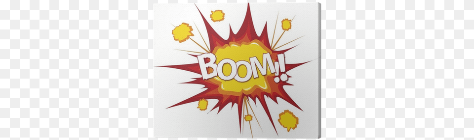 Boom Bang Comic Cartoon Explosion Canvas Print Pixers Explosion, Logo, Flare, Light Free Png