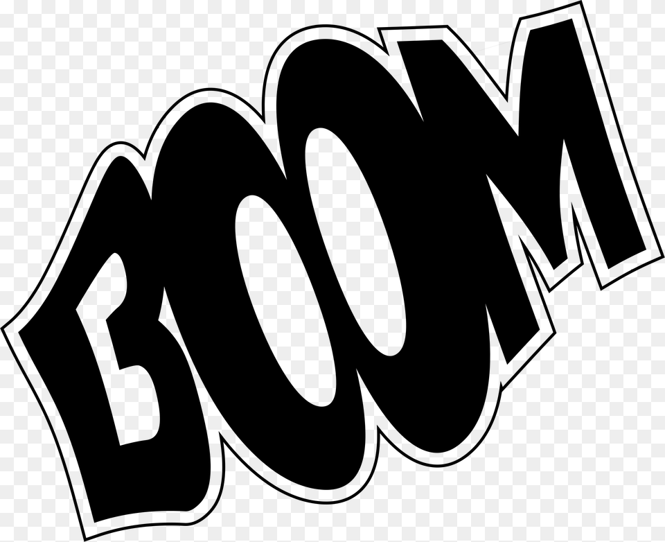 Boom Black And White, Gray Free Transparent Png