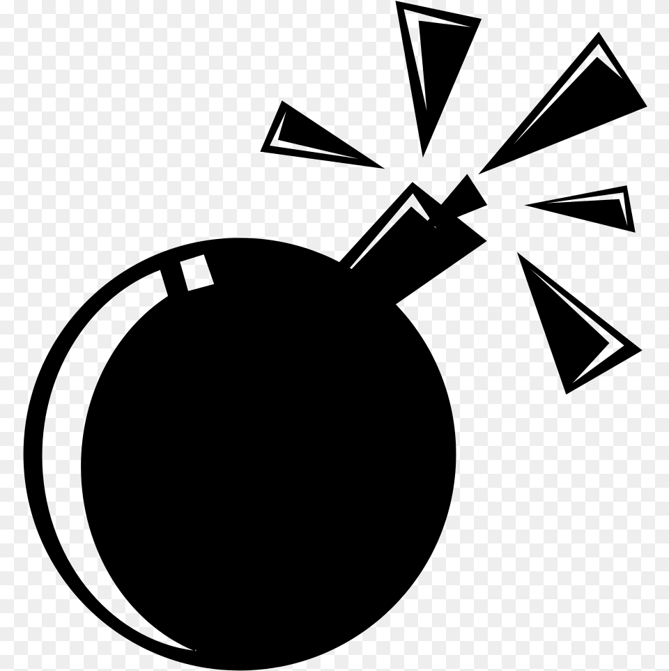 Boom Clip Art Bomb Clipart Black And White, Gray Free Png