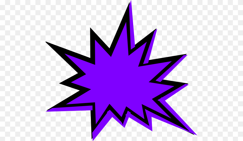 Boom Clipart Kapow Explode Clipart, Star Symbol, Symbol, Purple, Leaf Free Png