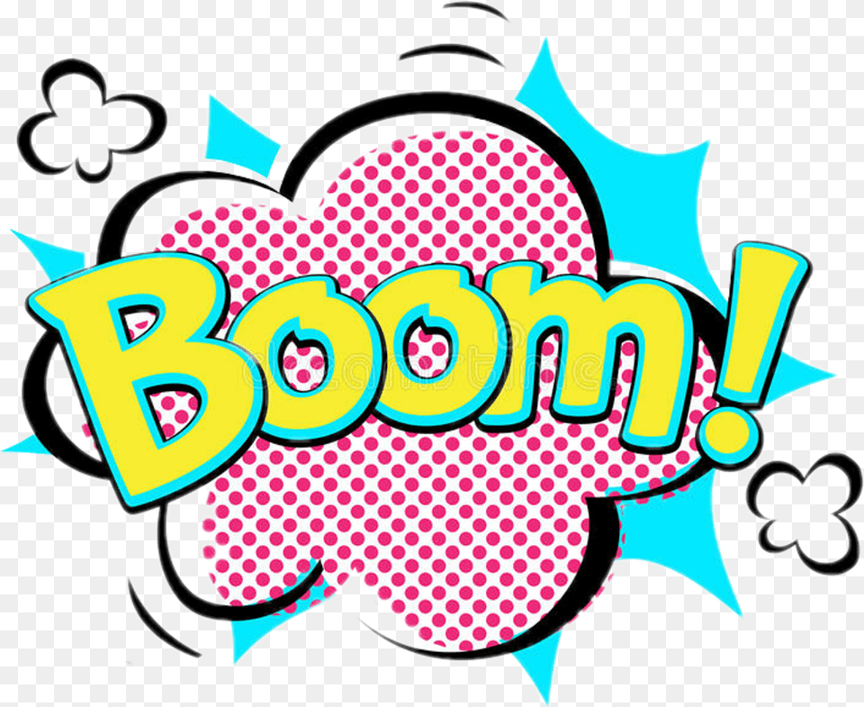 Boom Comic Transparent, Sticker, Baby, Person, Bag Free Png Download
