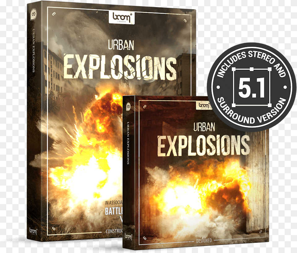 Boom Library Urban Explosions Bundle Wav, Book, Publication, Advertisement, Fire Png