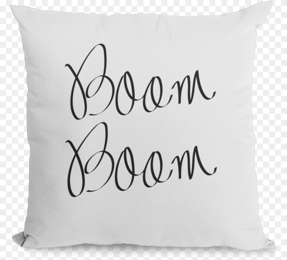 Boom Pillow Cover Cushion, Home Decor, Text Free Png Download