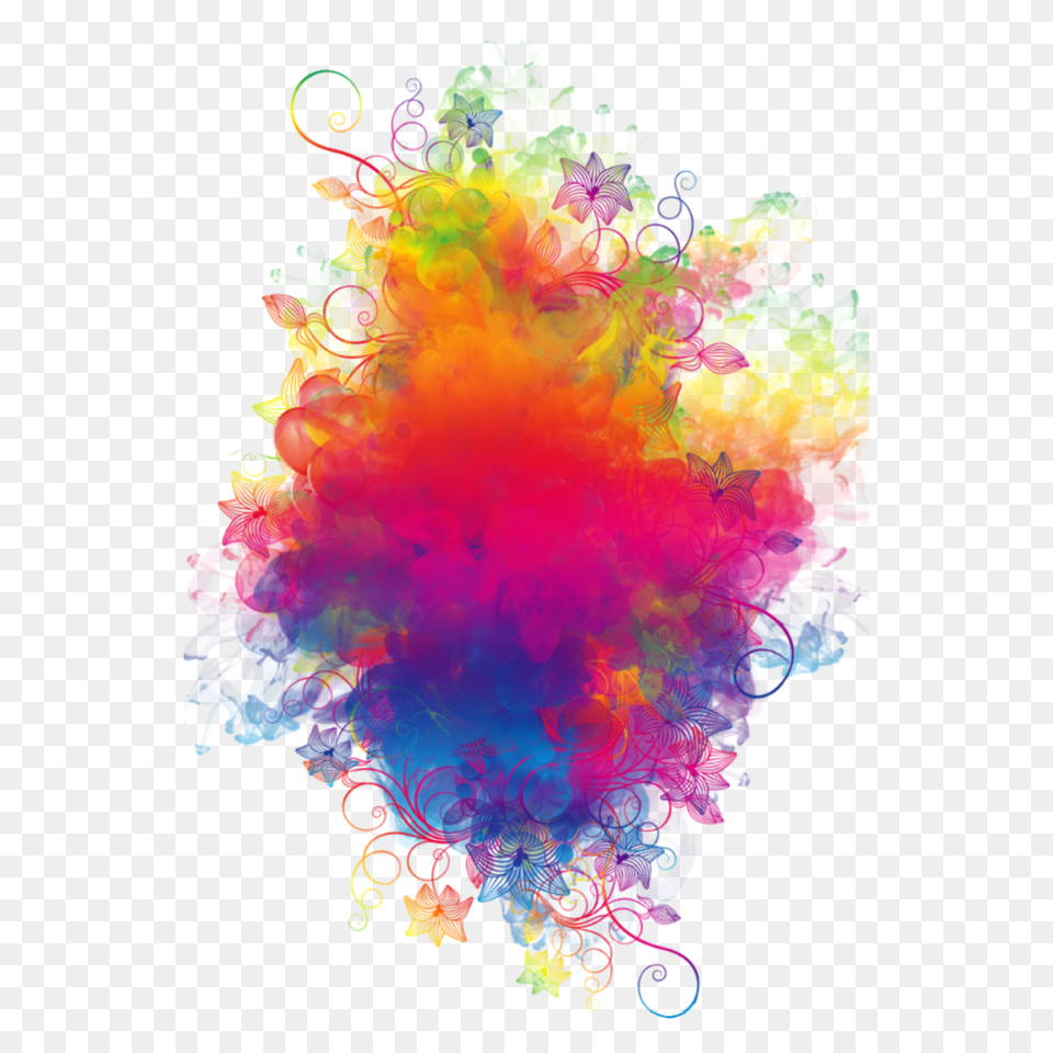 Boom Smoke Colorful Watercolor Rainbow Flowers Colorspl Color Smoke, Accessories, Art, Fractal, Graphics Free Transparent Png