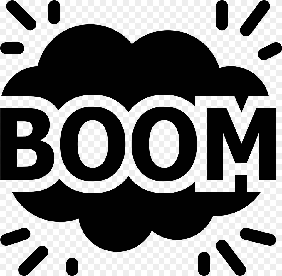Boom Transparent Vector, Gray Png Image