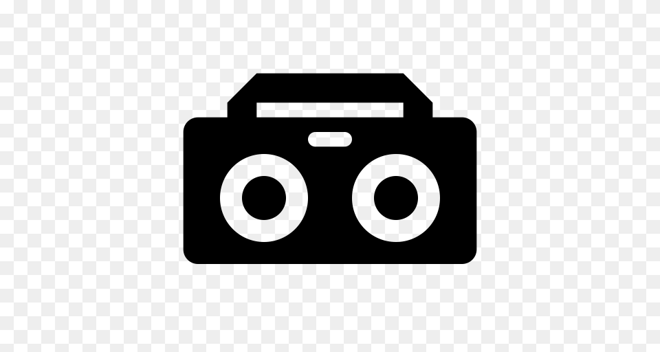 Boombox Cassette Player Cassette Recorder Icon With, Gray Png