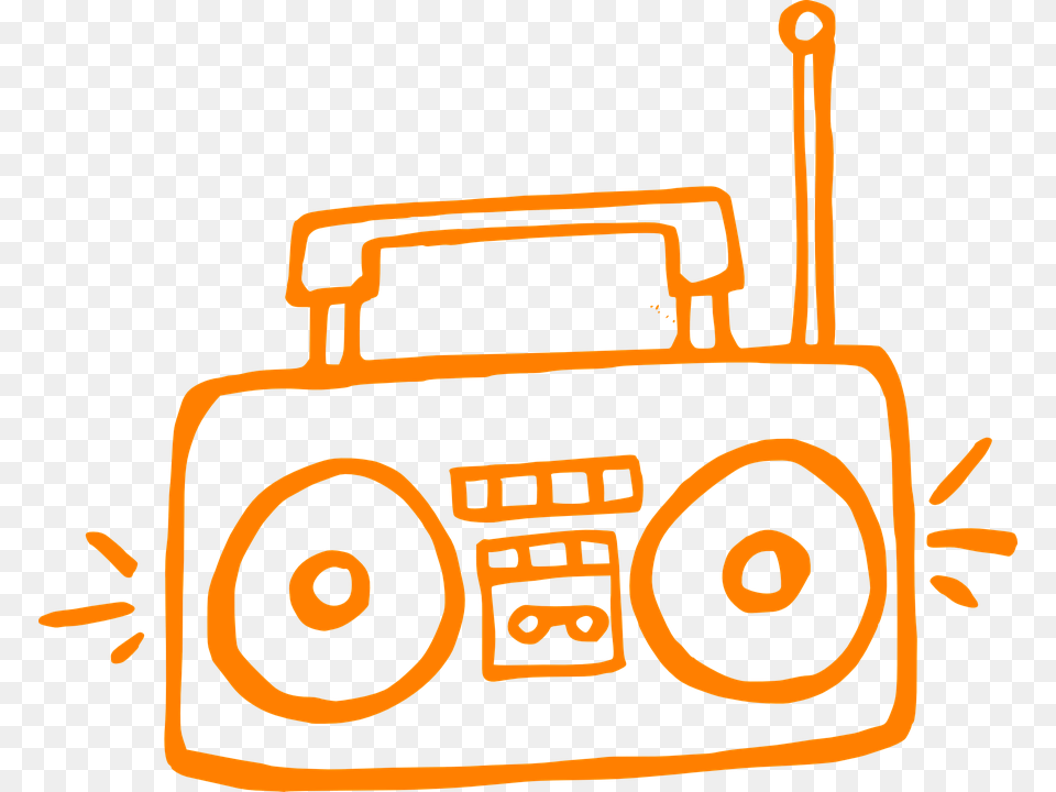 Boombox Clip Art, Electronics, Bulldozer, Machine, Radio Free Png Download