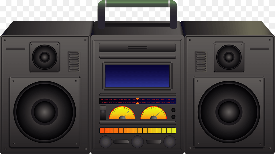 Boombox Clipart, Electronics, Stereo, Speaker, Cassette Player Free Png Download