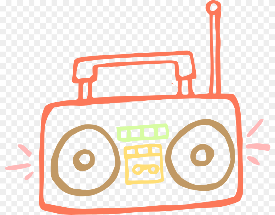 Boombox Drawing Openoffice Draw Encapsulated Postscript, Electronics, Bulldozer, Machine, Radio Free Png Download