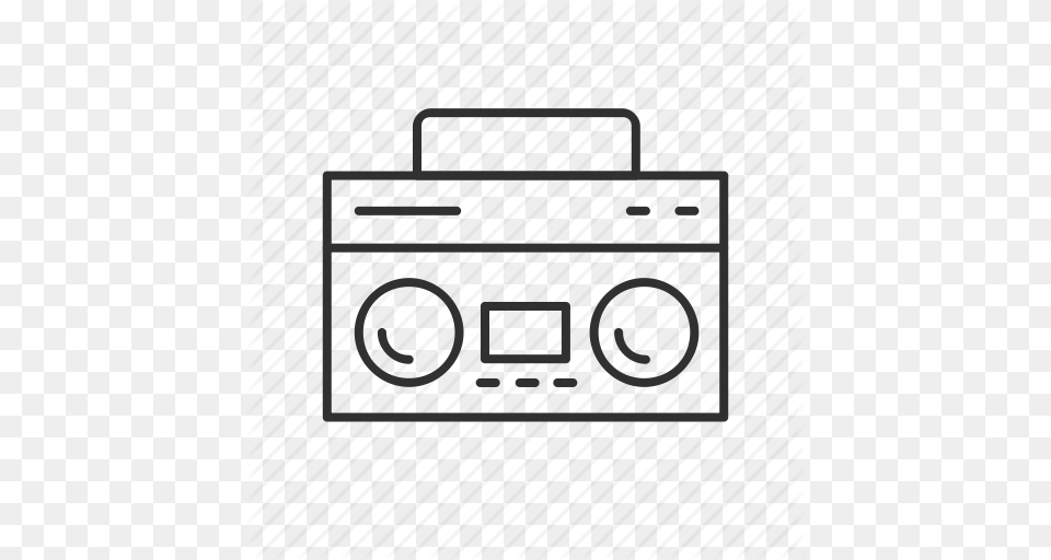 Boombox Music Music Player Radio Speakers Stereo Tape Player, Gate Free Png