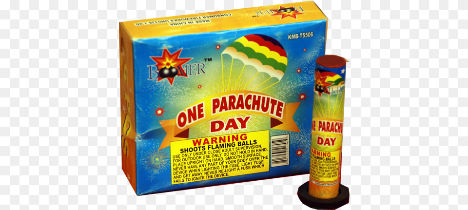 Boomer Single Day Parachute Aah Fireworks, Box, Can, Tin Free Png Download