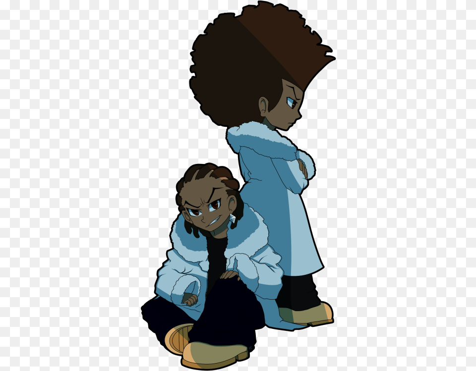 Boondocks Hit Dem Folks Clipart Images Black Anime Characters, Baby, Person, Face, Head Free Png