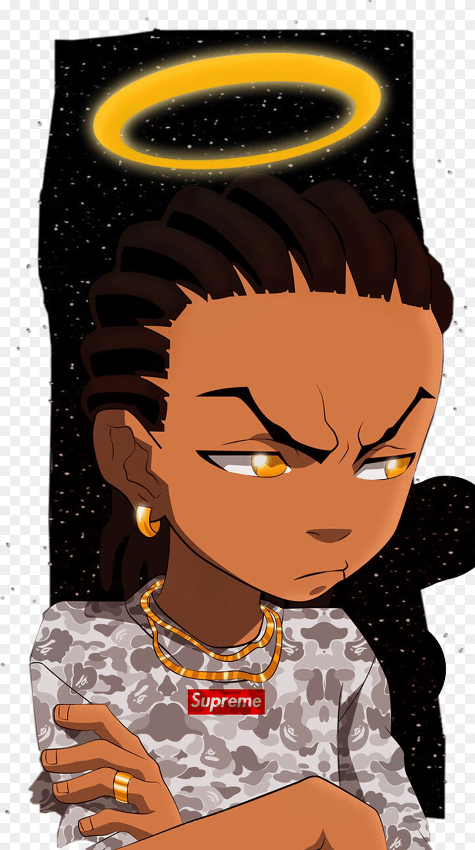 Boondocks Sticker Boondocks Wallpaper Hd, Person, Accessories, Jewelry, Necklace Free Png Download