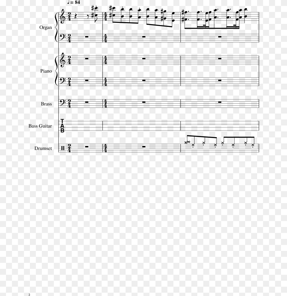 Boondocks Theme Sheet Music 2 Of 11 Pages Boondocks Theme Piano, Gray Free Png