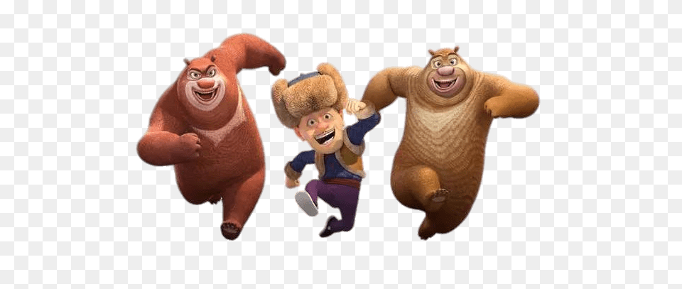 Boonie Bears And Vick The Logger, Animal, Mammal, Monkey, Wildlife Free Png
