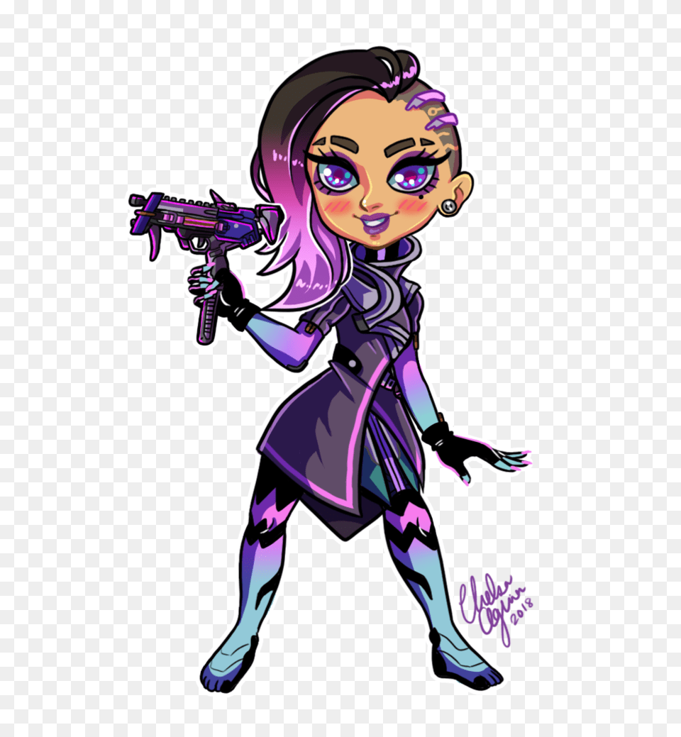 Boop Sombra From Overwatch, Book, Comics, Purple, Publication Free Png
