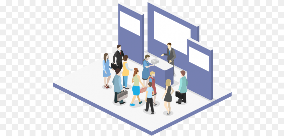 Booth Concept Design 3d, People, Person, Head, Box Free Png Download
