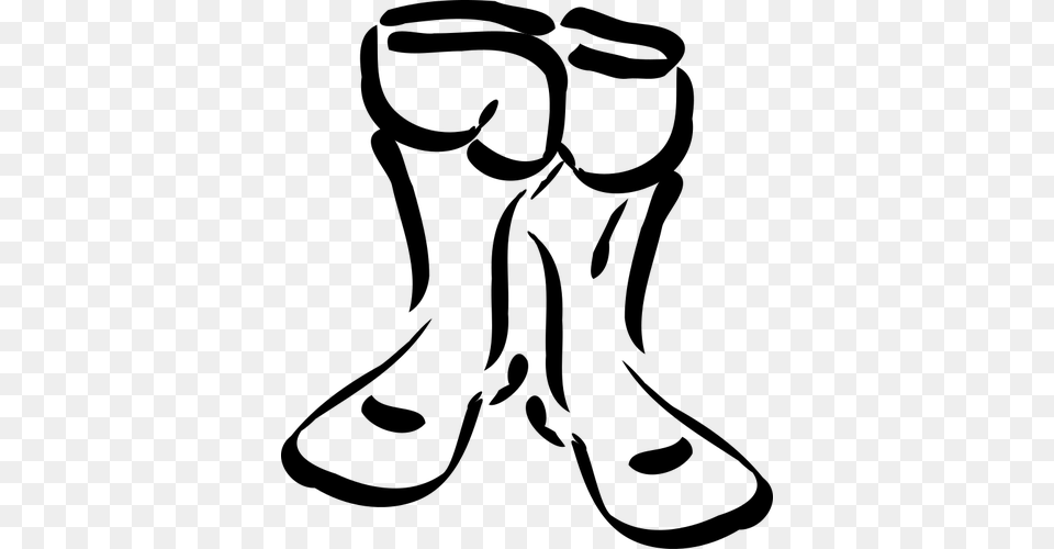Boots Sketch, Gray Free Png Download