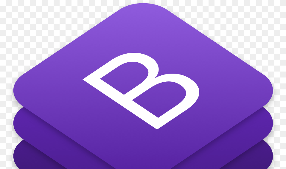 Bootstrap 4 Logo, Purple, Disk Free Transparent Png