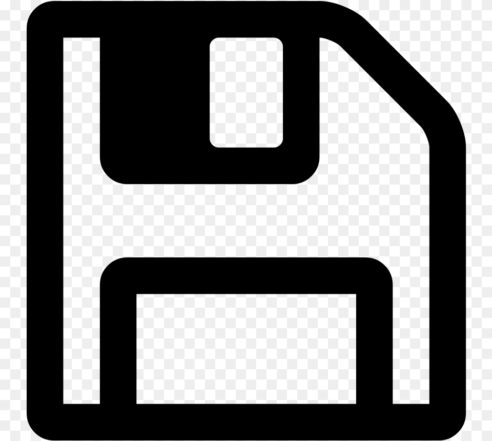 Bootstrap Svg Icon Floppy Disc Icon, Gray Png Image