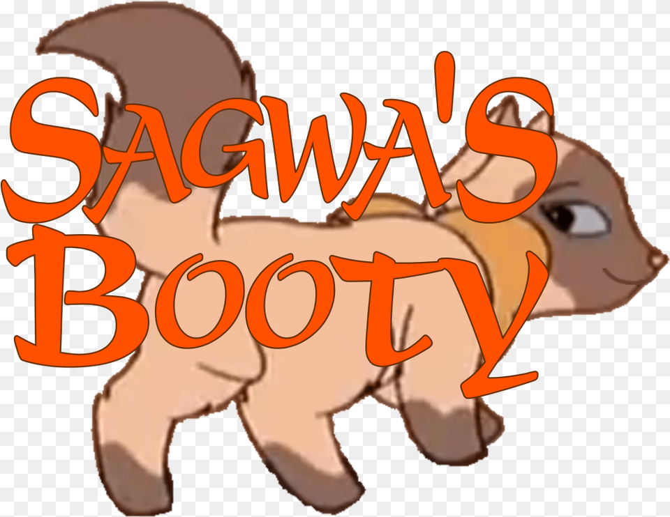 Booty Logo Sagwa Butt, Animal, Mammal, Rabbit, Baby Free Png