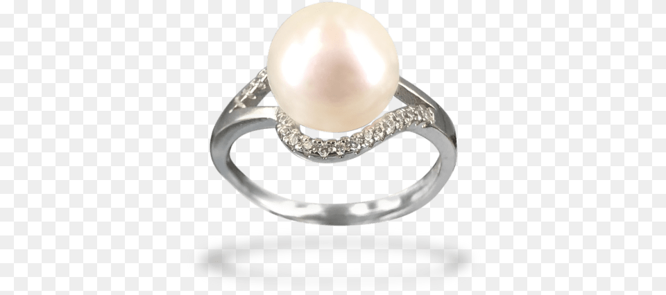 Bora Bora Collection Cumbia Diamond Encrusted White Ring, Accessories, Jewelry, Pearl Png Image