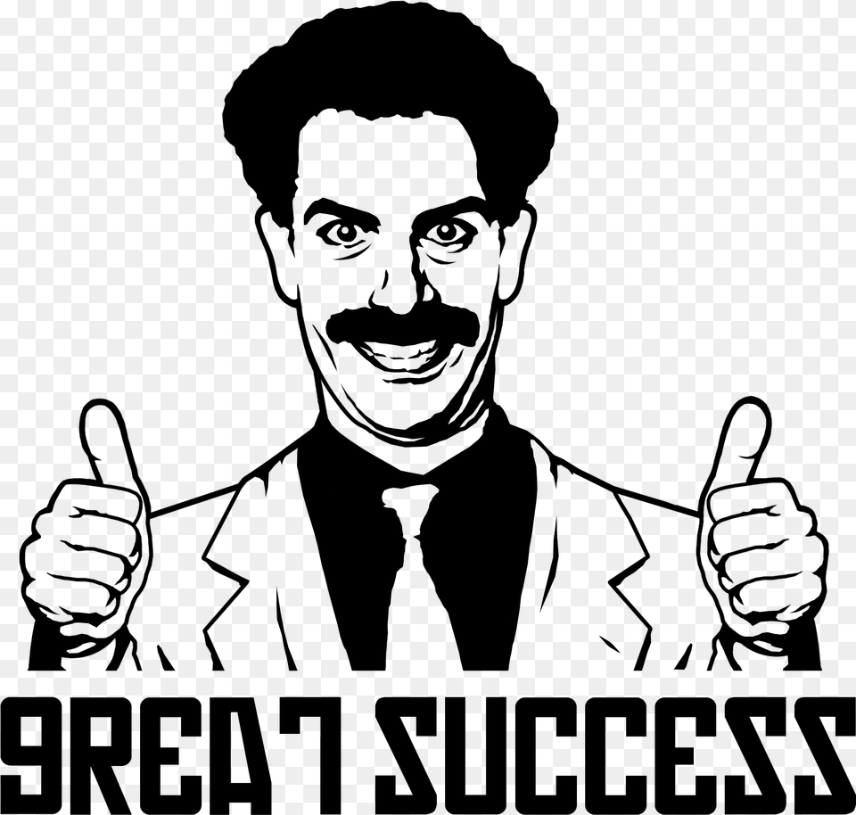 Borat Great Success, Gray Free Png Download