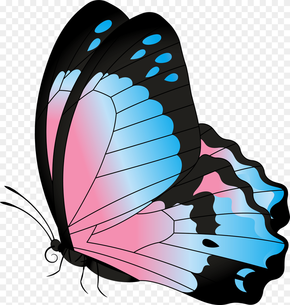 Borboleta Azul E Rosa Transparent Background Monarch Butterfly Clipart, Animal, Insect, Invertebrate, Ammunition Free Png