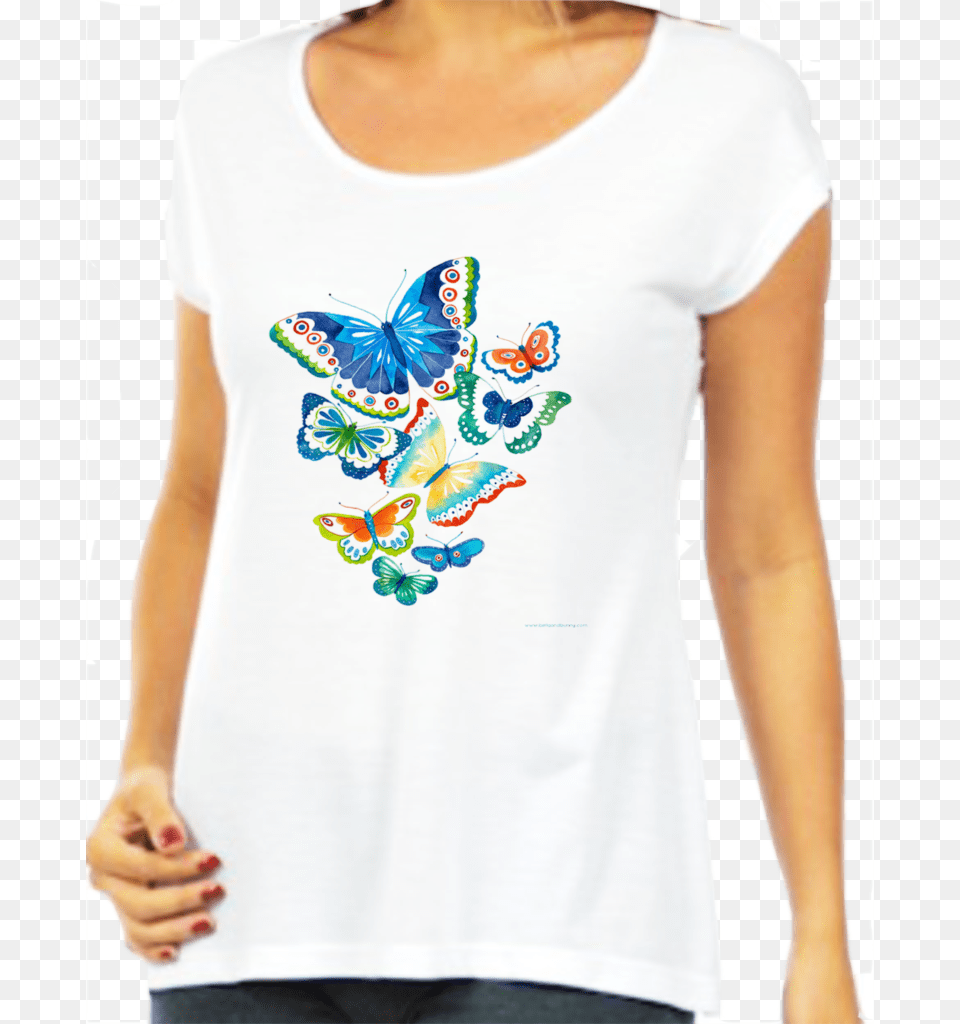 Borboleta Colorida Pro Site 1 Drawing Art Watercolor Butterfly, Clothing, T-shirt, Person, Pattern Png Image