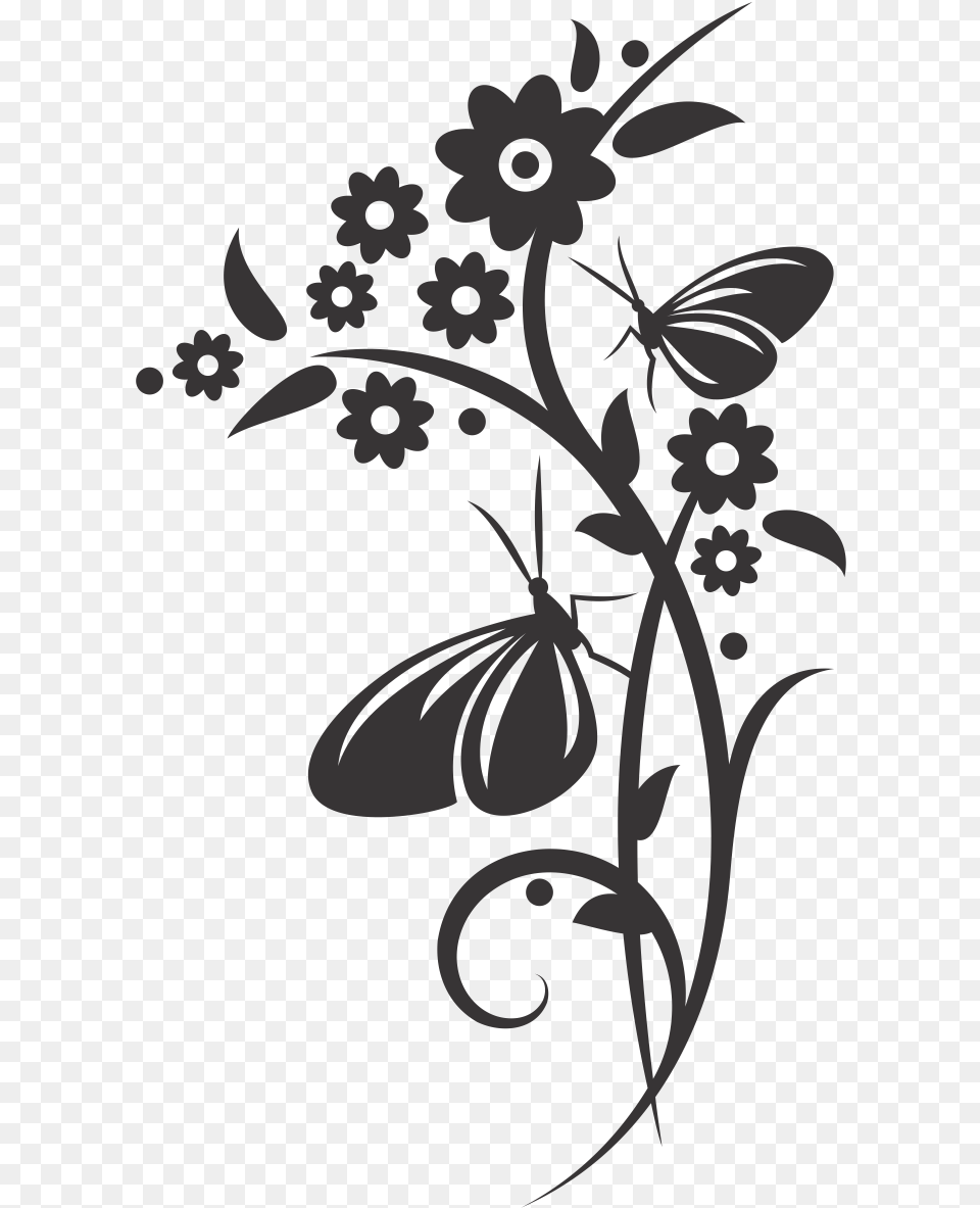 Borboletas E Margaridas Butterfly Sticker Design For I Phone, Art, Floral Design, Graphics, Pattern Free Png Download