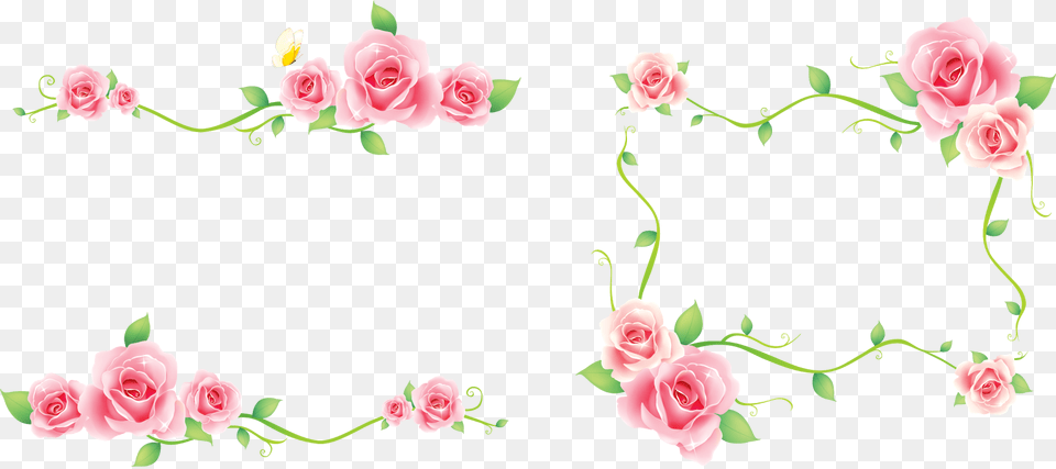 Borda Florais Clipart Fundo Transparente Imagens, Flower, Plant, Rose, Art Png