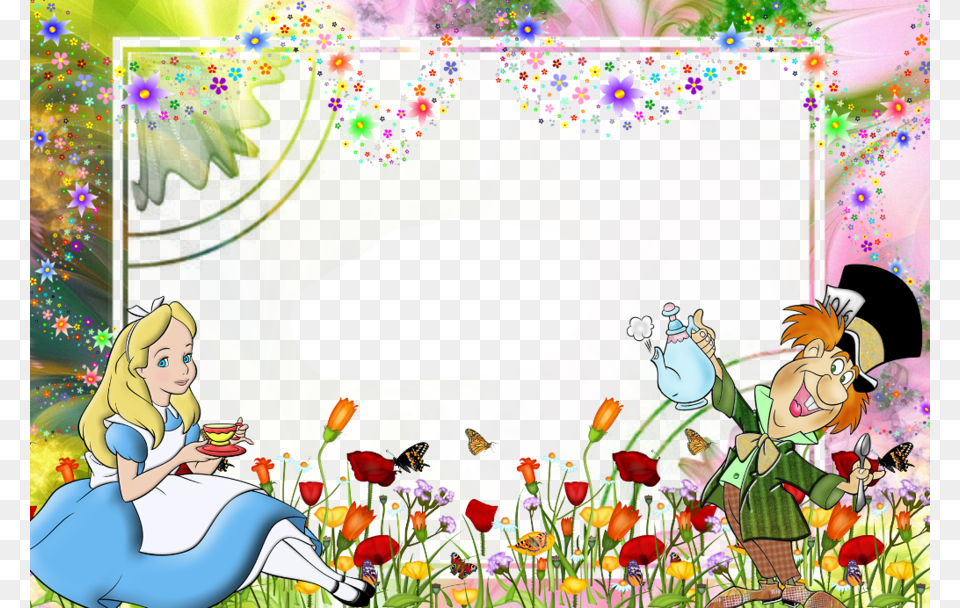 Bordas Alice No Pais Das Maravilhas Clipart Alice39s Walt Disney, Book, Comics, Publication, Art Free Transparent Png