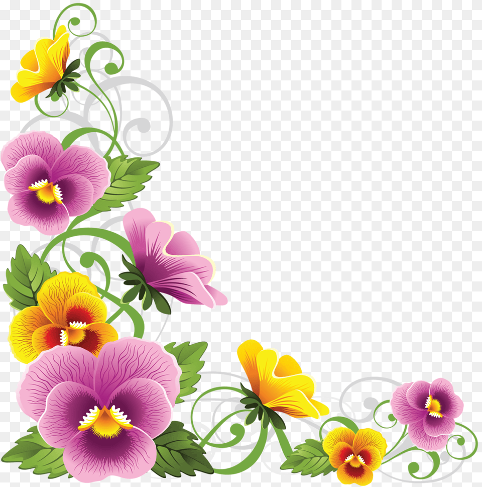 Borde Flores Flowers Clip Art And Art, Flower, Plant Png Image