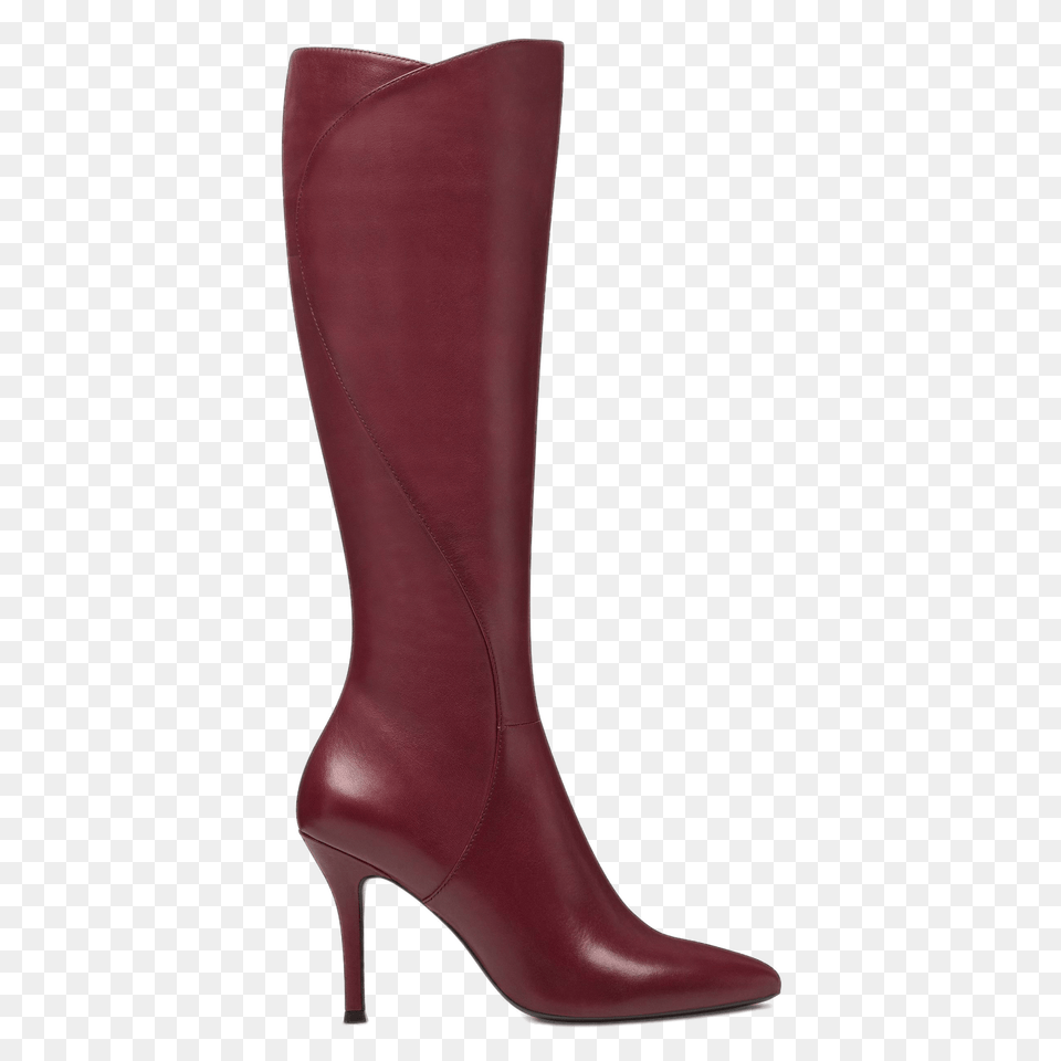 Bordeaux Knee High Boots, Clothing, Footwear, High Heel, Shoe Free Png