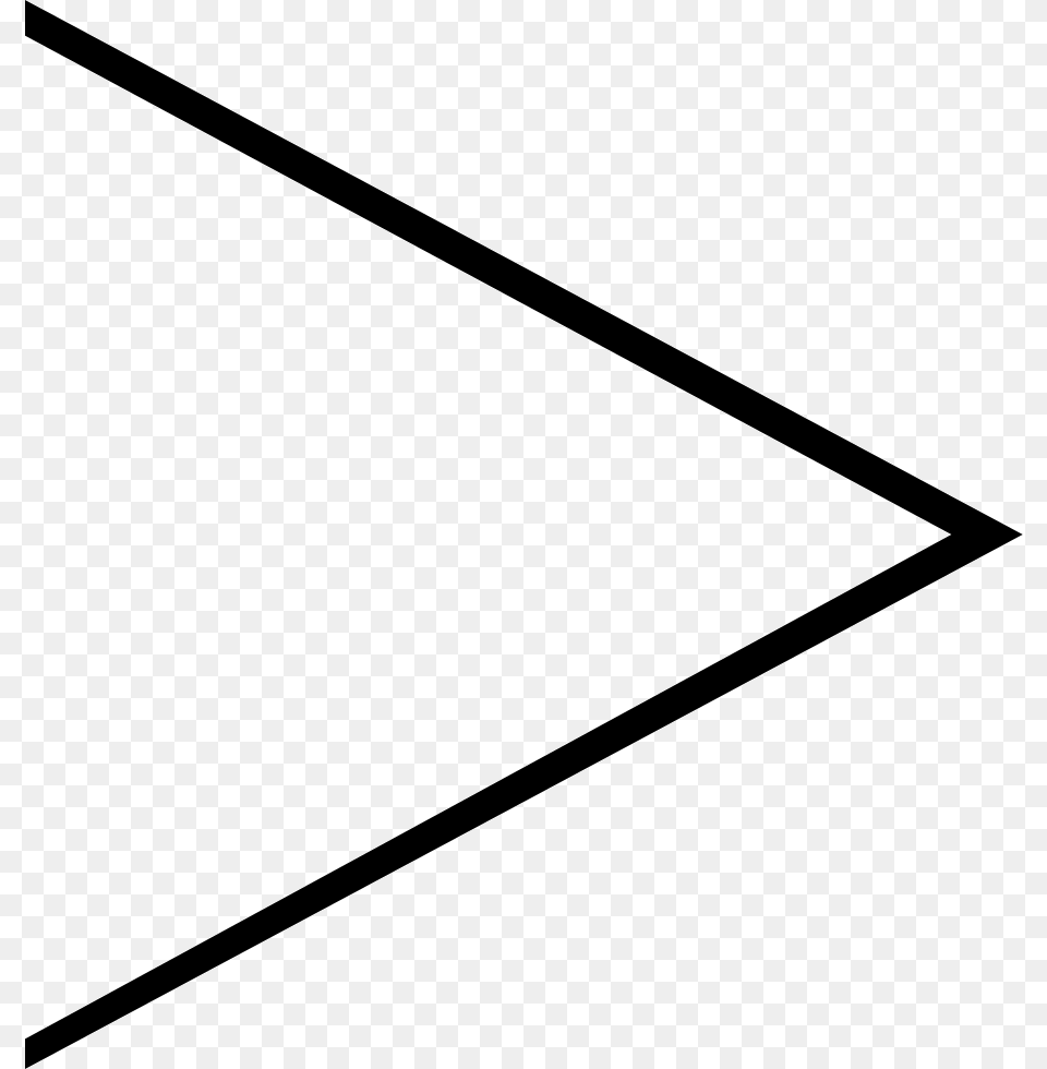 Border Arrow Right Right Arrow Thin, Triangle Png