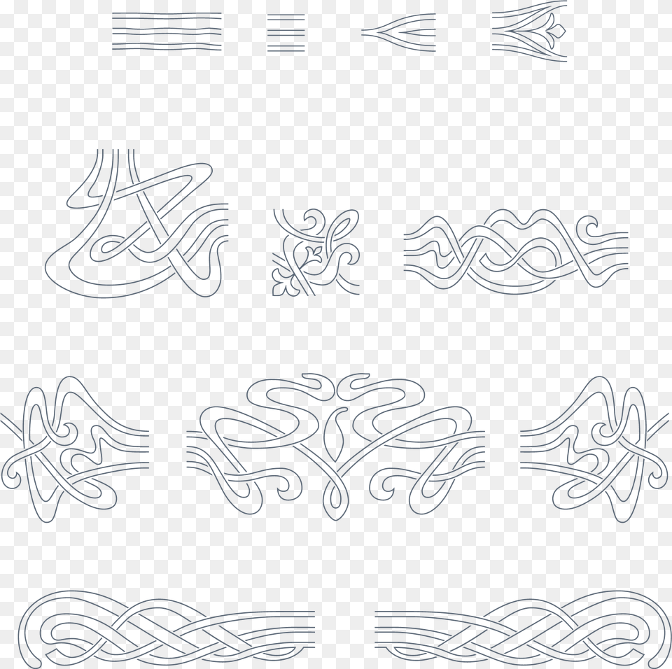 Border Art Nouveau Pattern, Text, Blackboard Png Image