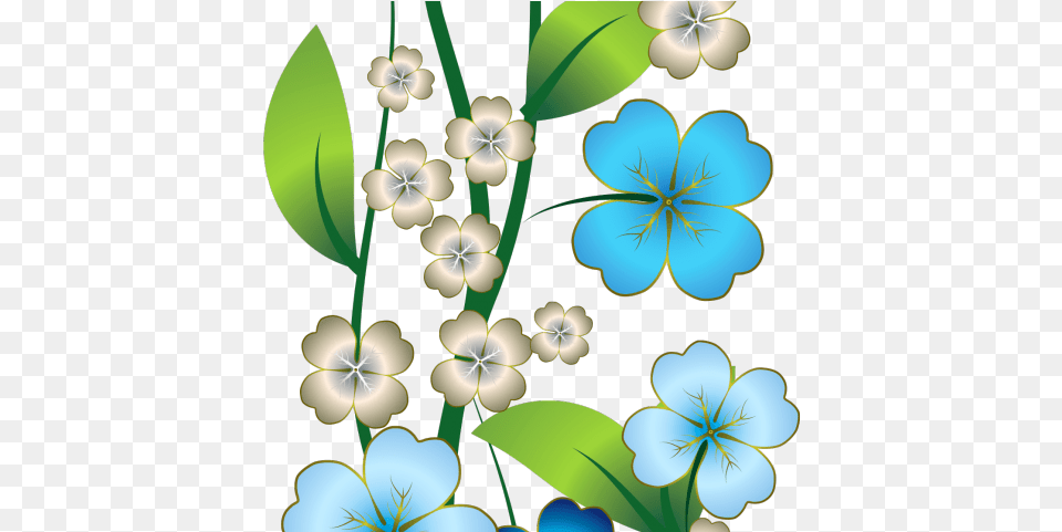 Border Blue Flower Line, Art, Floral Design, Graphics, Pattern Free Png