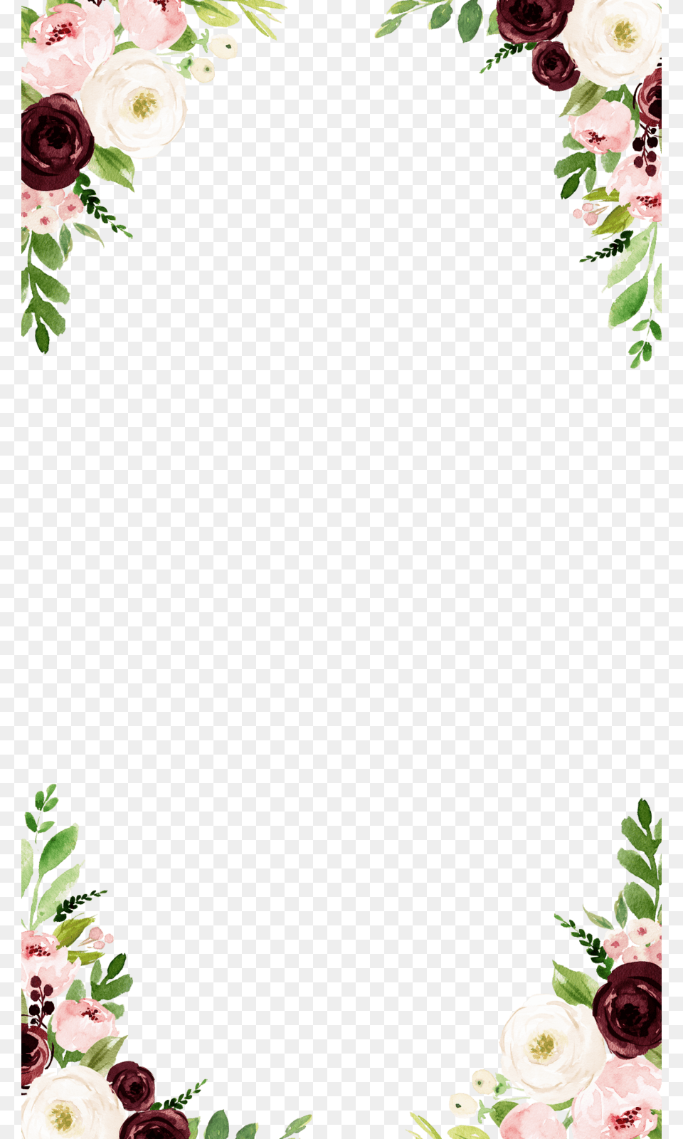 Border Burgundy Floral, Art, Floral Design, Graphics, Pattern Png