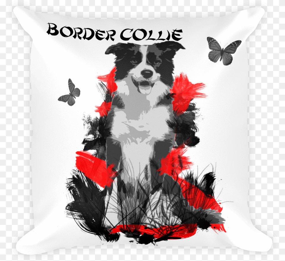 Border Collie Chinese Painting Photoshop, Cushion, Home Decor, Pillow, Animal Free Png