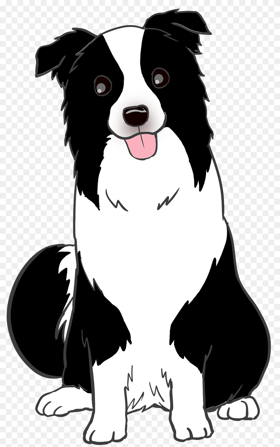 Border Collie Dog Animal Clipart, Stencil, Canine, Mammal, Pet Free Transparent Png