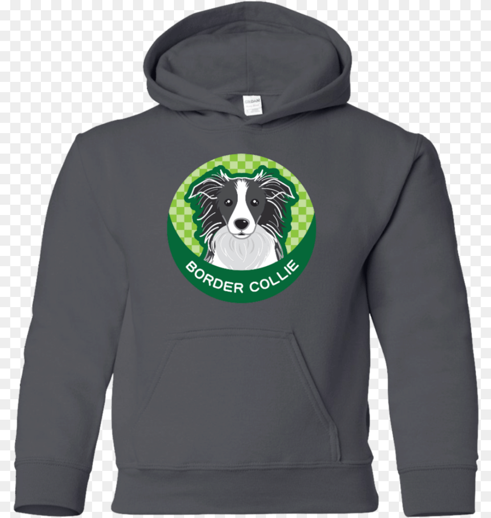 Border Collie Round Dog Logo Youth Pullover Hoodie Hoodie, Sweatshirt, Sweater, Knitwear, Clothing Free Png