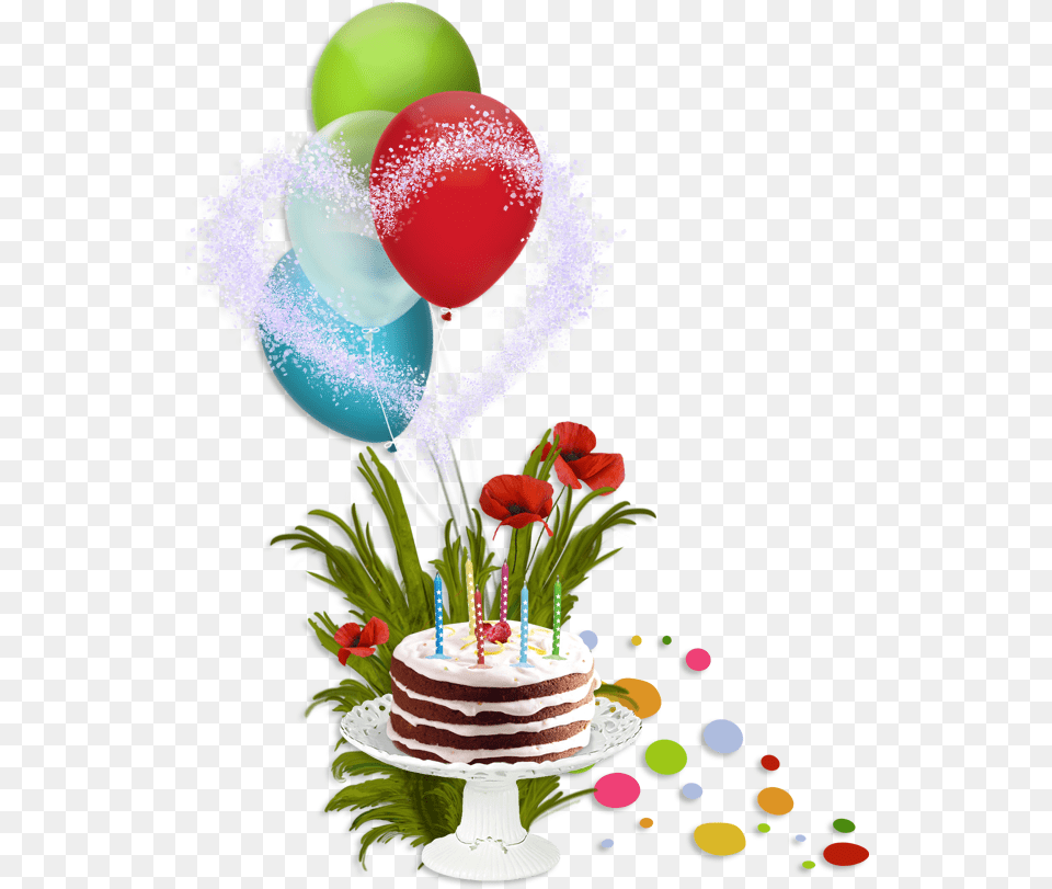 Border Design Balloons And Cakes, Person, People, Food, Dessert Free Png Download