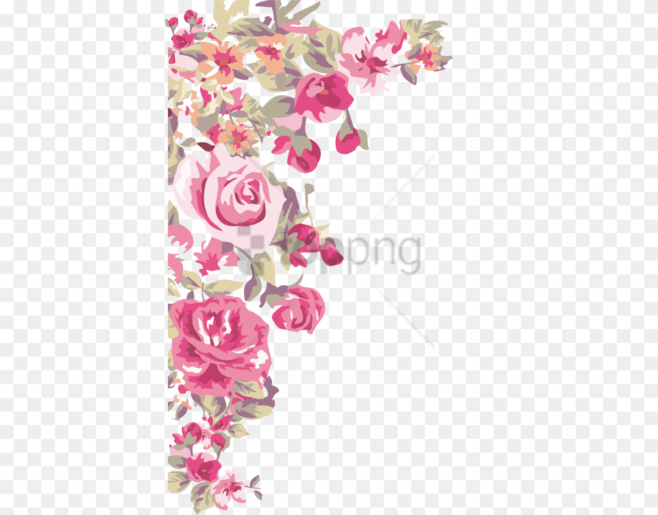 Border Design Corner Flower Image With Transparent Background Flower Corner, Art, Floral Design, Graphics, Pattern Free Png Download