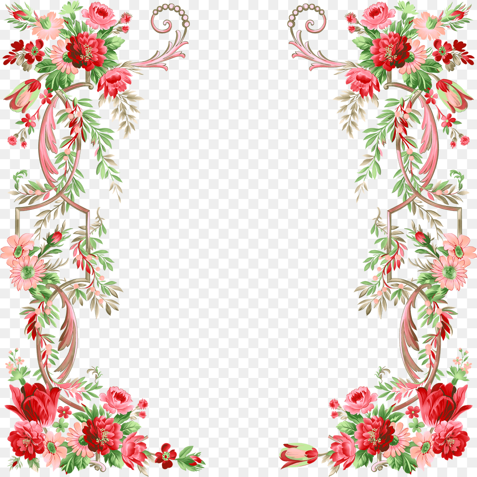 Border Design Flower Graphic Design Vippng Floral Border Design Free Png